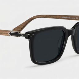 Noah Rectangle Black Glasses4