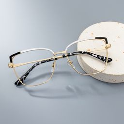 Gibbons Square Black White Glasses0