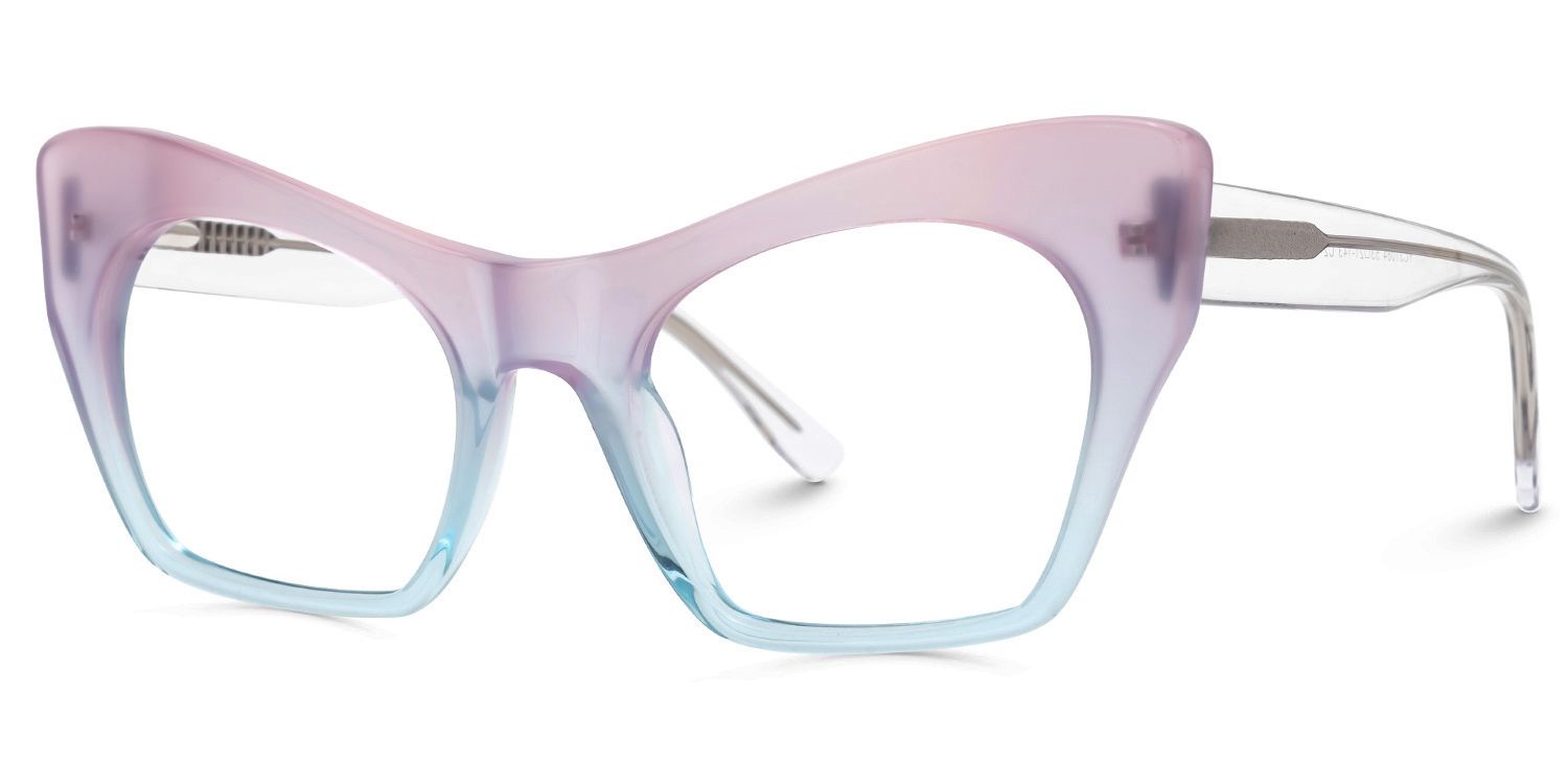 Cateye Tahirah Two-Tone Glasses deals -Zeelool Glasses1