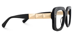 Yary Square Black Glasses4