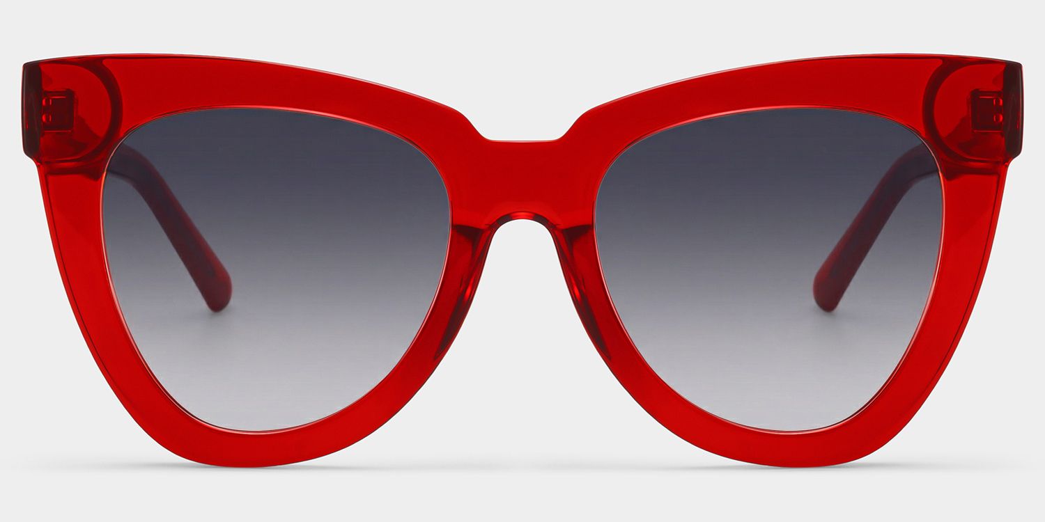 Yaser Cat Eye Style Red Frame Sunglasses | ZEELOOL