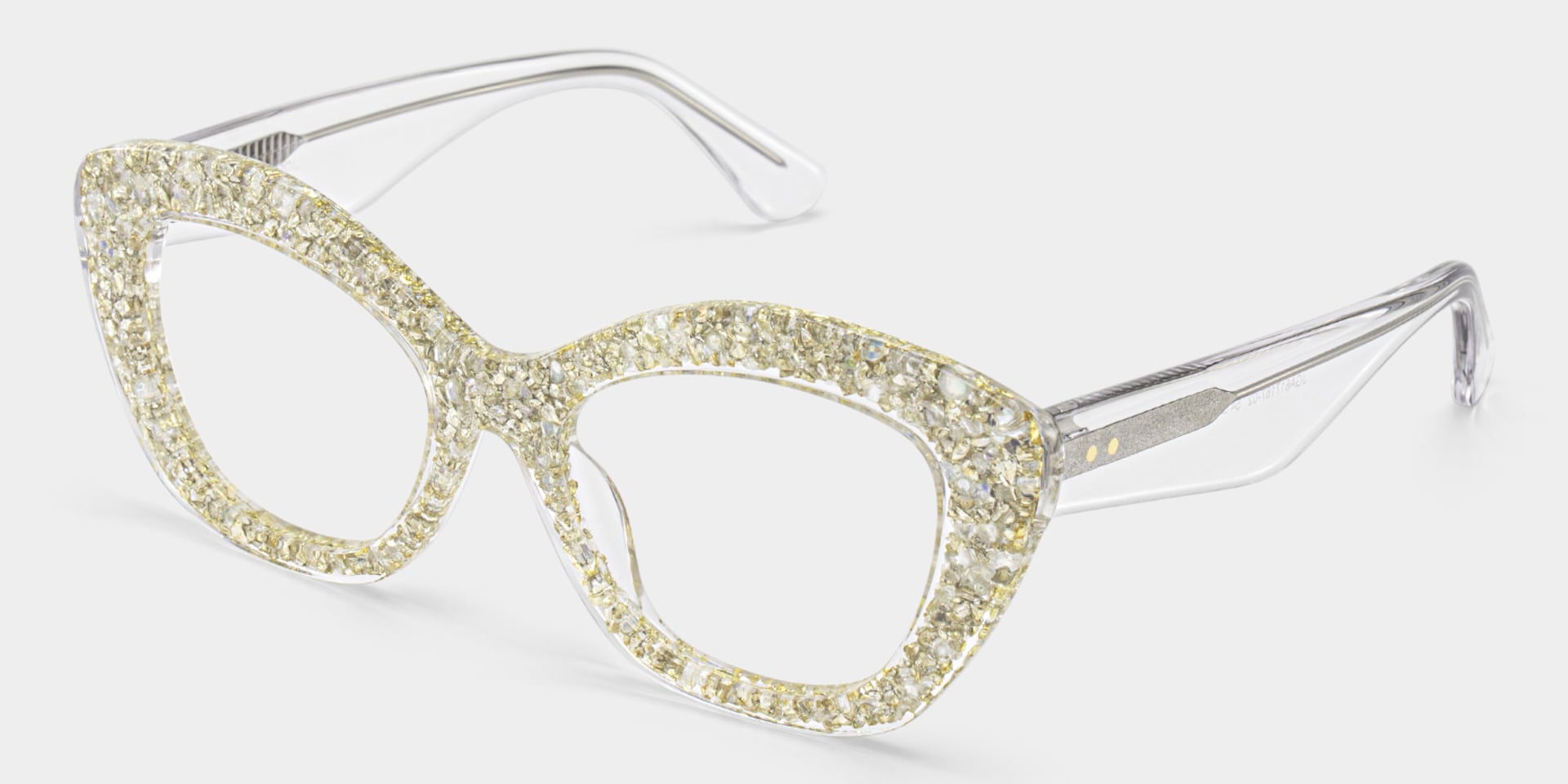 Giselle Cat-eye Clear Rhinestone Glasses Frames | ZEELOOL4