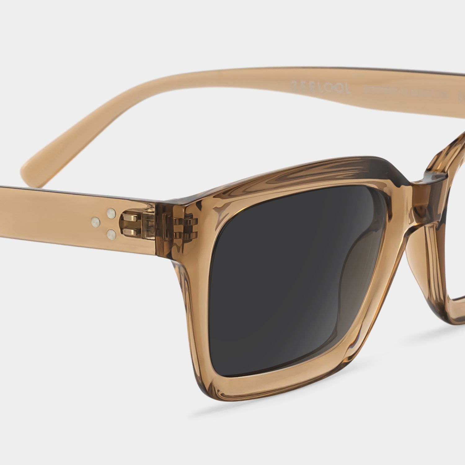 Grover Rectangle Sunglasses and Beige Color Frames4