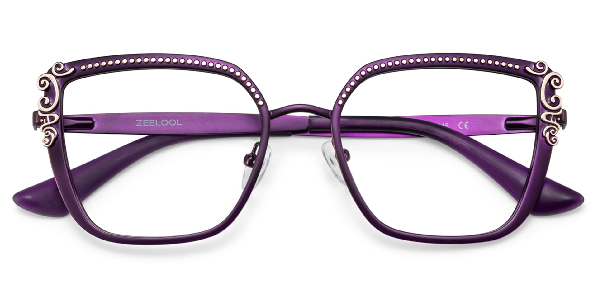 Women's Purple Glasses Frames in Square Shape2