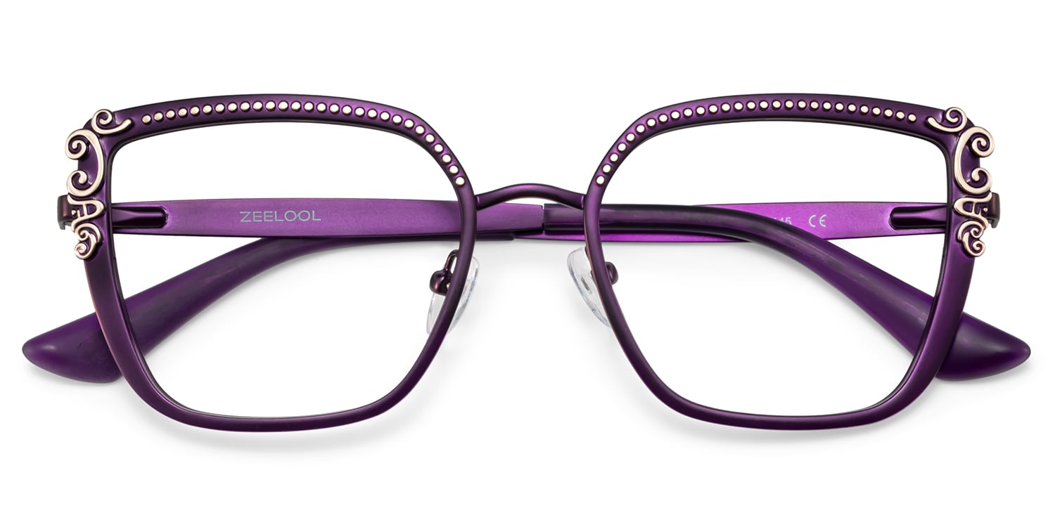 Frieze Rectangle Purple Glasses2