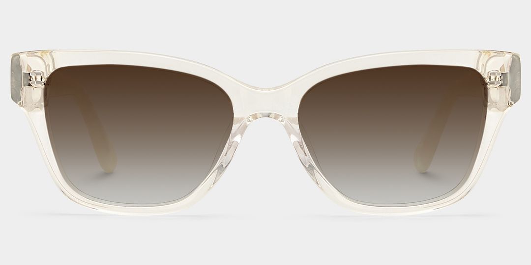 Miranda Clear Yellow Cat eye Sunglasses