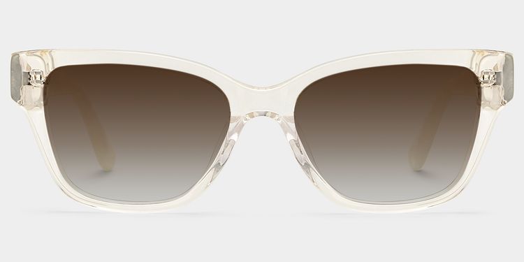 Miranda Clear Yellow Cat eye Sunglasses