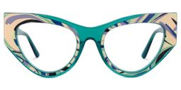 Jallow Cateye Green Glasses0