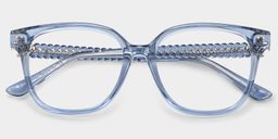 Clara Clear Blue Cat eye Glasses1