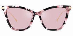 Hilary Butterfly Pink Floral Sunglasses0