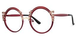 Nelida Round Red Glasses3