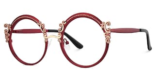 Nelida Round Red Glasses3