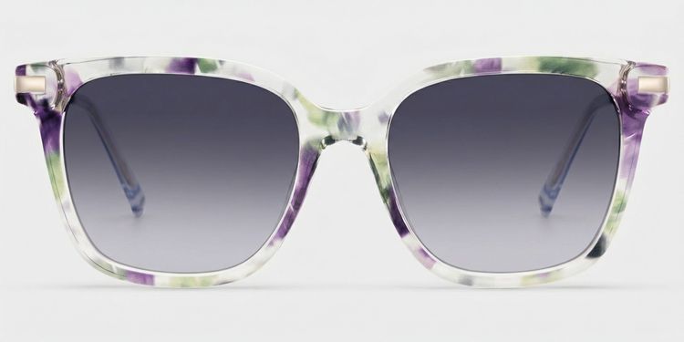 Jacqui Floral Square Glasses
