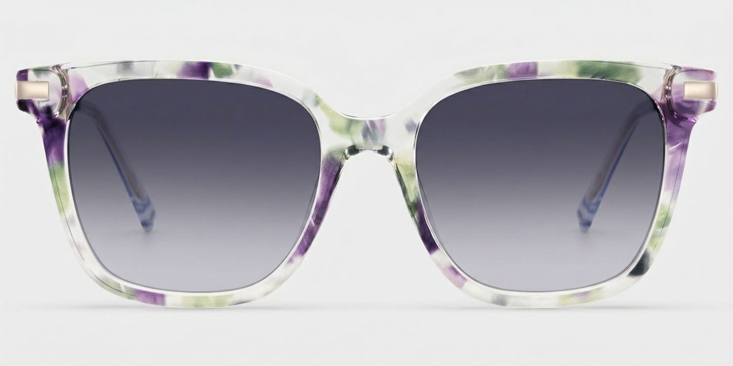 Jacqui Floral Square Polarized Sunglasses for Driving | ZEELOOL0
