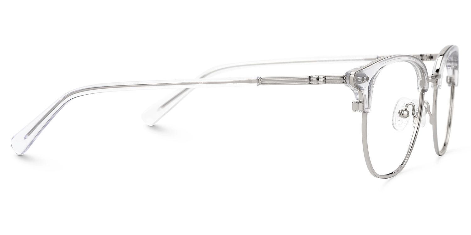 Crystal Mixed-Materials Geometric Eyeglasses- Geno2