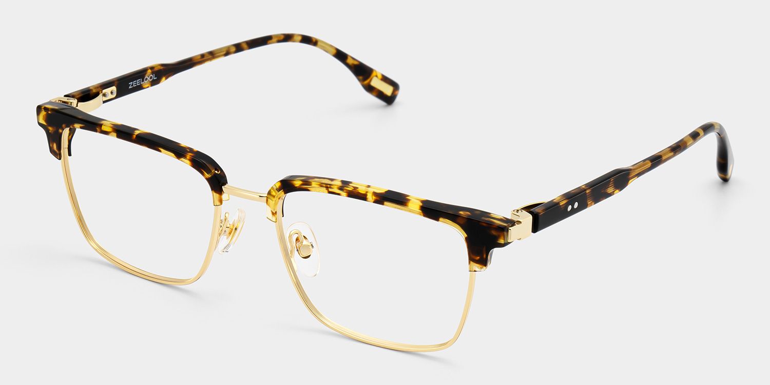 Audrey Tortoise Browline Glasses Frames for Men | ZEELOOL4