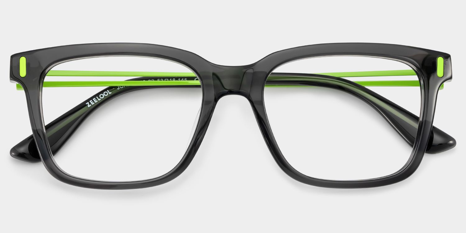 Axel Gray Frame Glasses with Rectangle Frame Online | ZEELOOL3