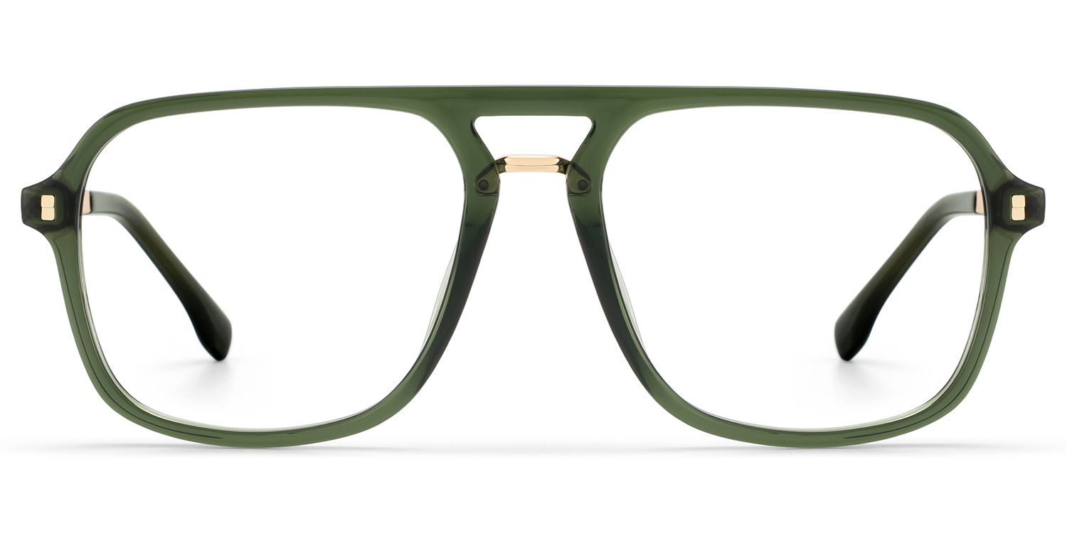 Aviator Kilworth Green Glasses deals -Zeelool Glasses