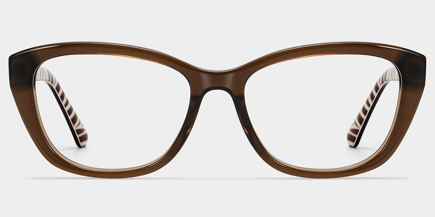 Brielle Brown Cat-Eye Glasses | ZEELOOL1