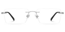 Dinny Rectangle Silver Glasses0