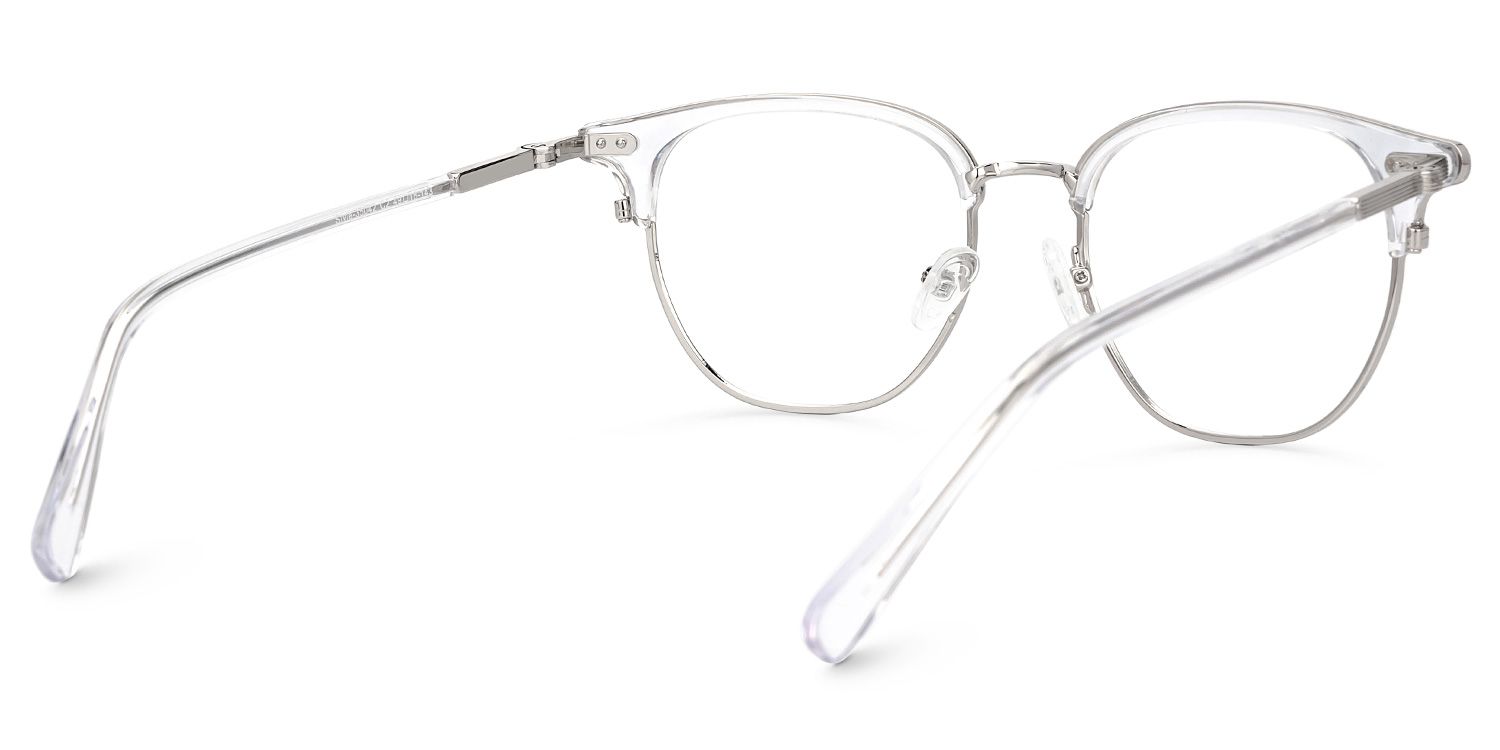 Crystal Mixed-Materials Geometric Eyeglasses- Geno3