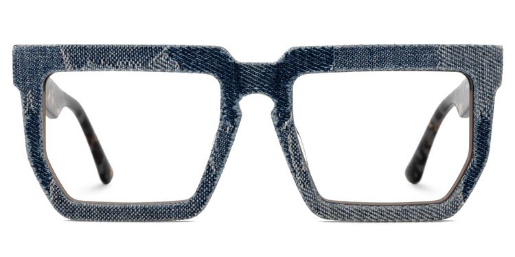 Daniela Rectangle Blue Glasses