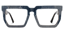Daniela Rectangle Blue Glasses0