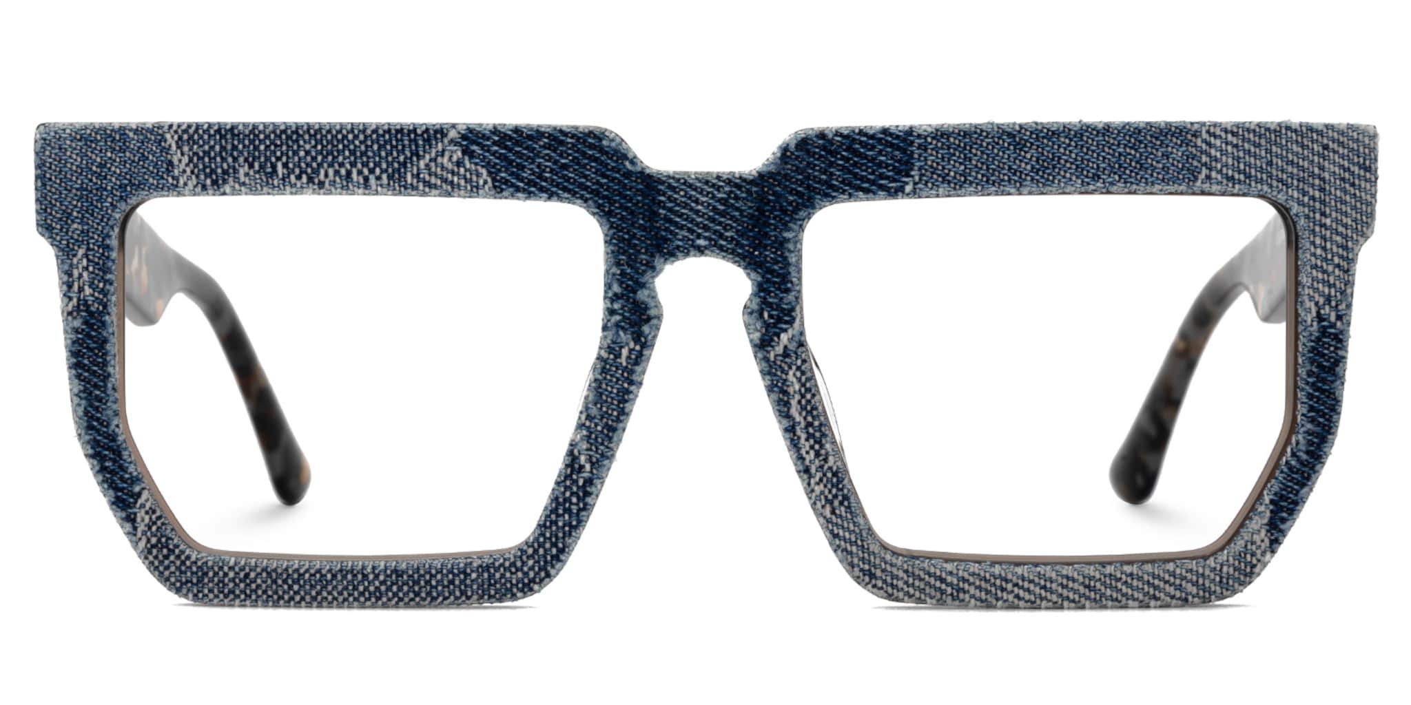 Daniela Rectangle Blue Glasses