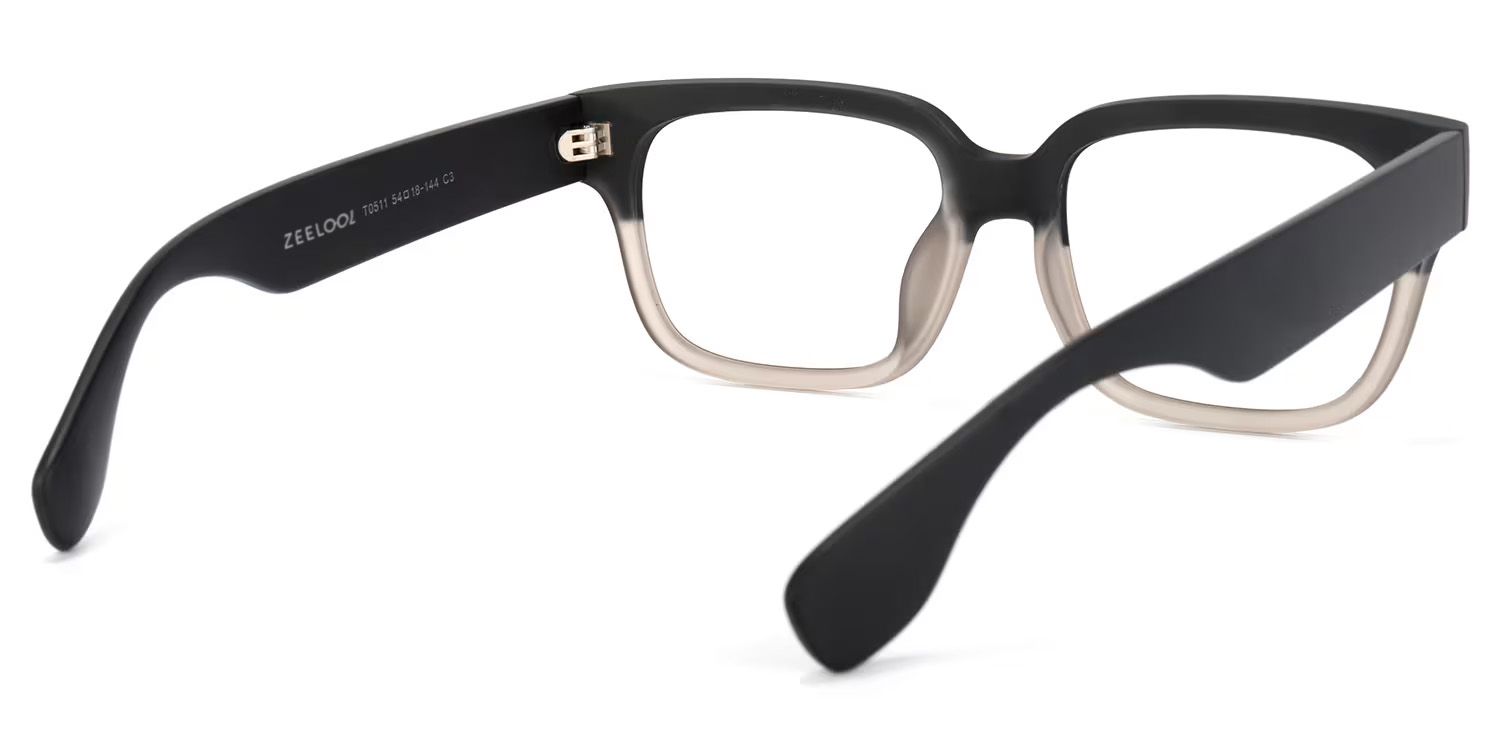 Colin Rectangle Black-Gray Eyeglasses & Glasses Frames4