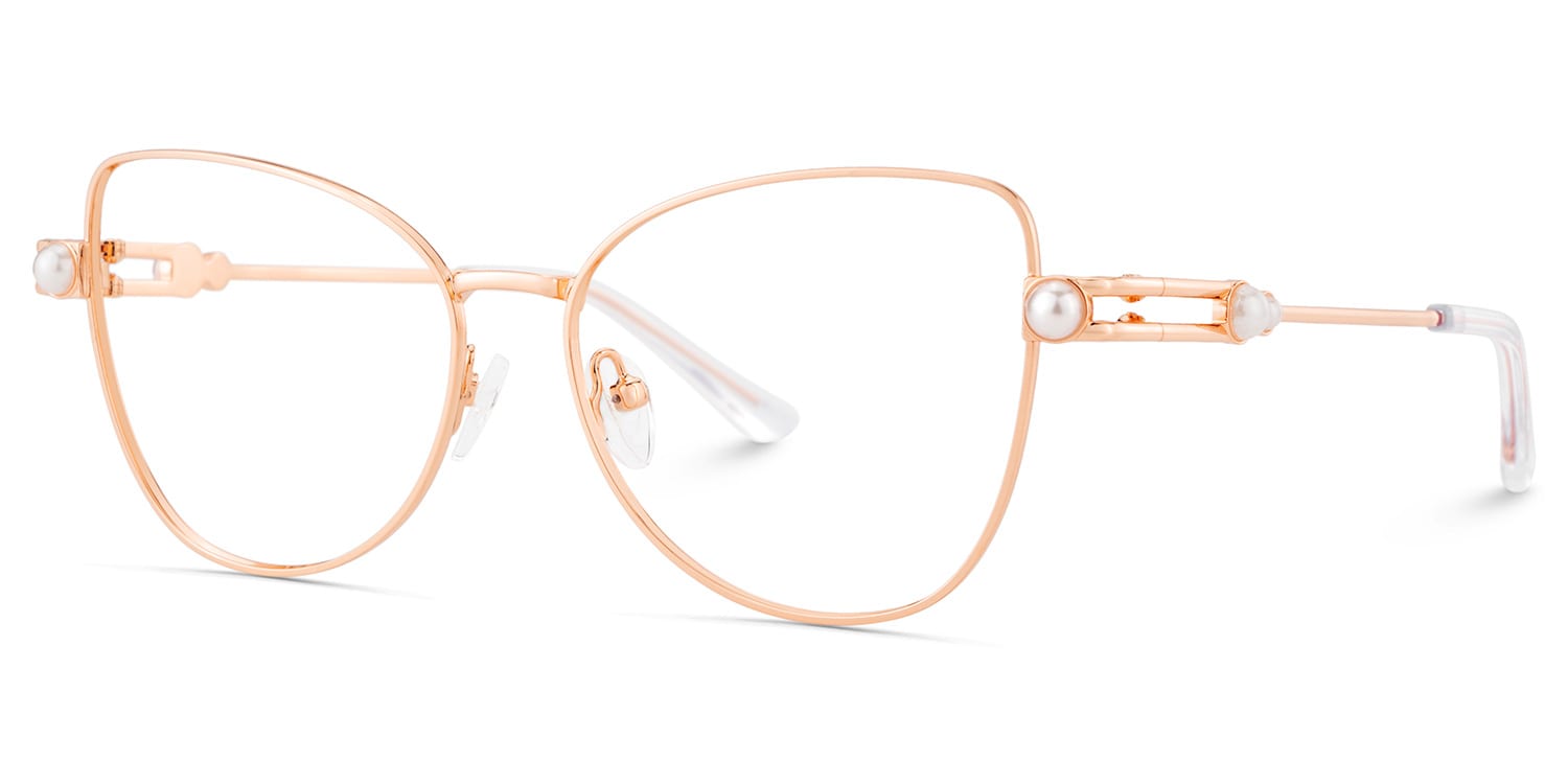 Gaga Cat eye Rose Gold Glasses2