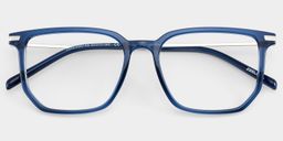 Michelle Rectangle Blue Glasses1