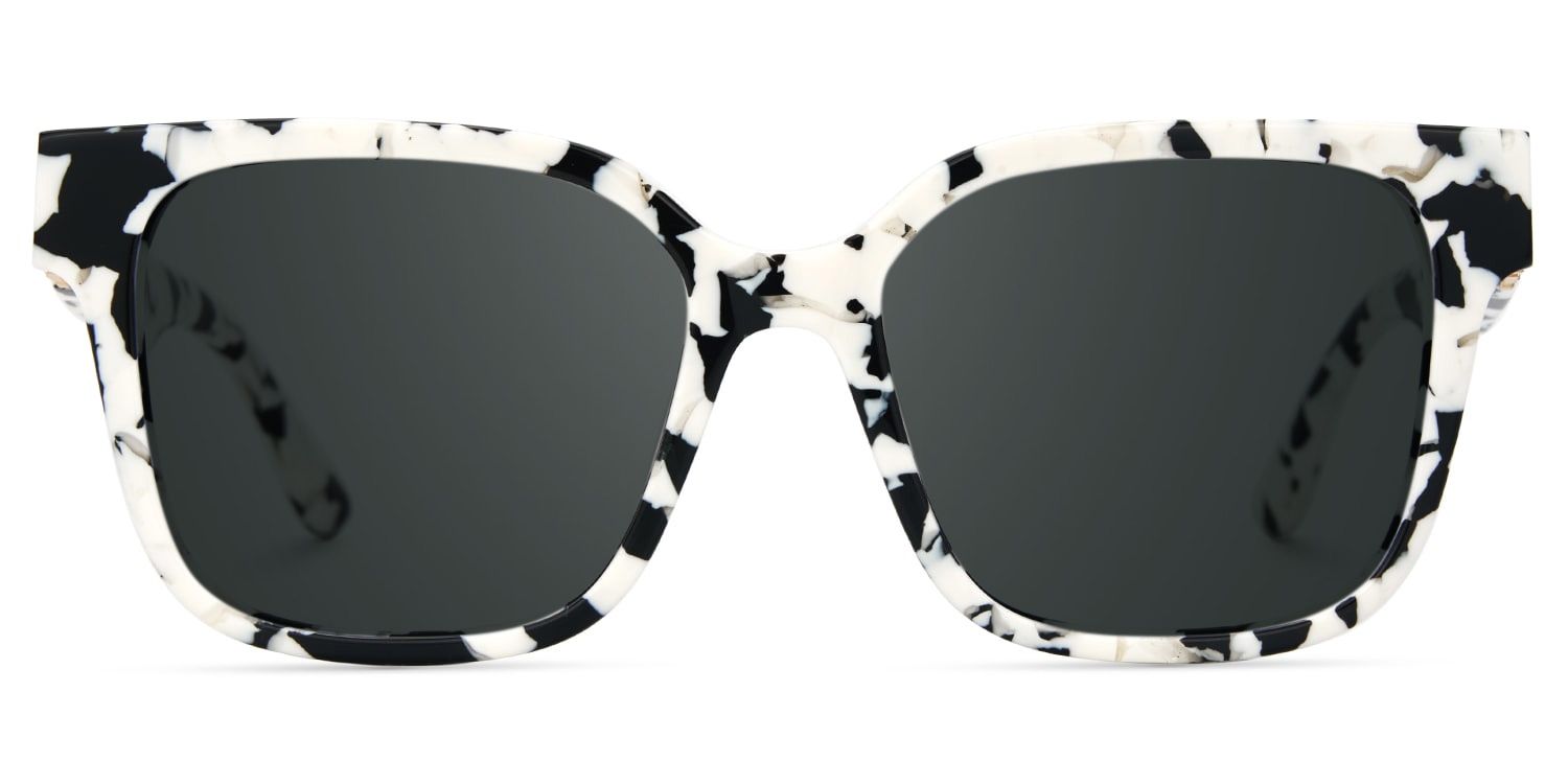 Kerri Square Style Cow Print Frame Sunglasses | ZEELOOL0