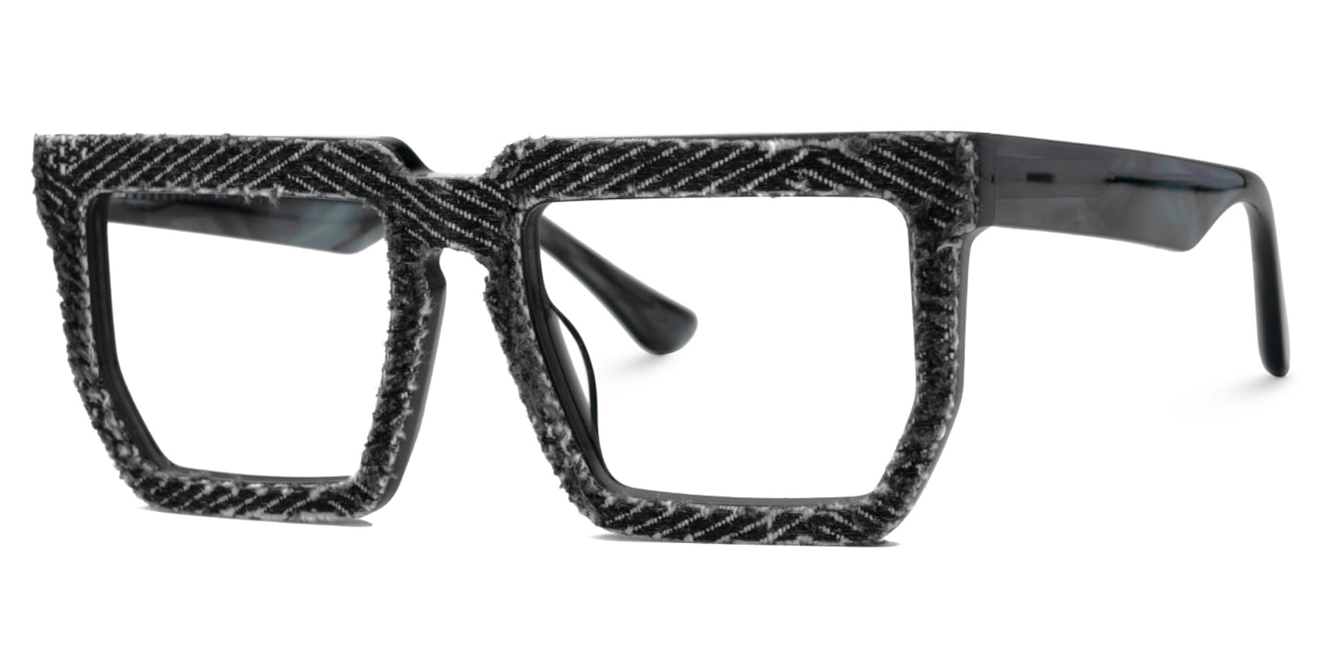 Rectangle Daniela Denim Black Glasses Deals | Zeelool1