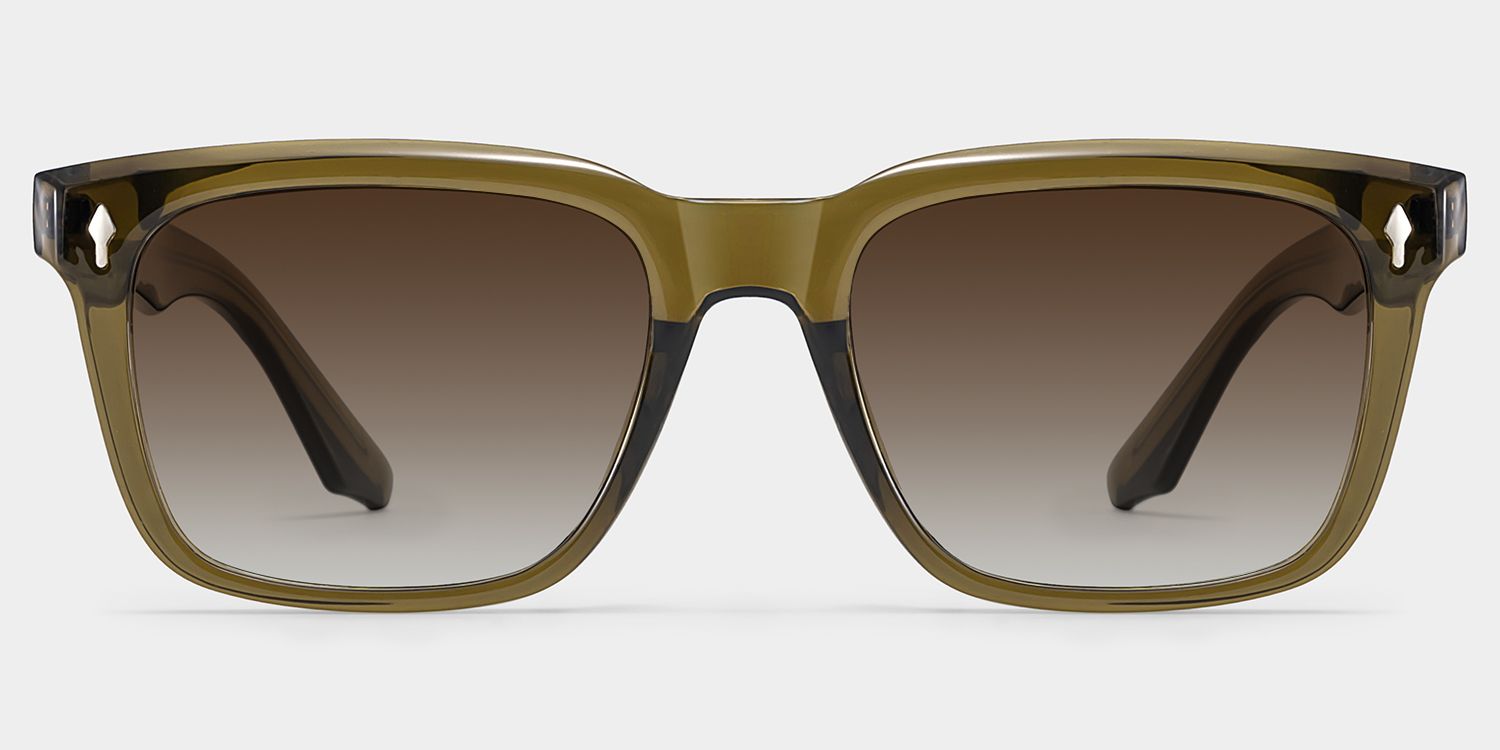 Fletcher Tr90 Brown Rectangle Frame Sunglasses | ZEELOOL