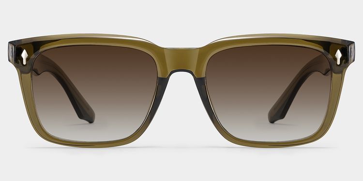 Fletcher Rectangle Brown Glasses