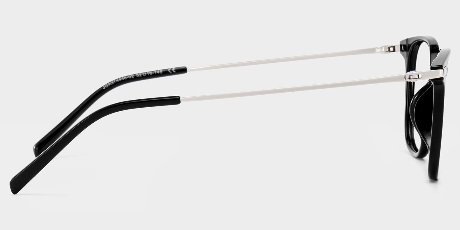 Michelle Black Rectangular Glasses for Men and Guys | ZEELOOL3