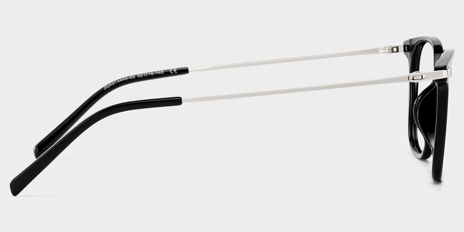 Michelle Rectangle Black Glasses3