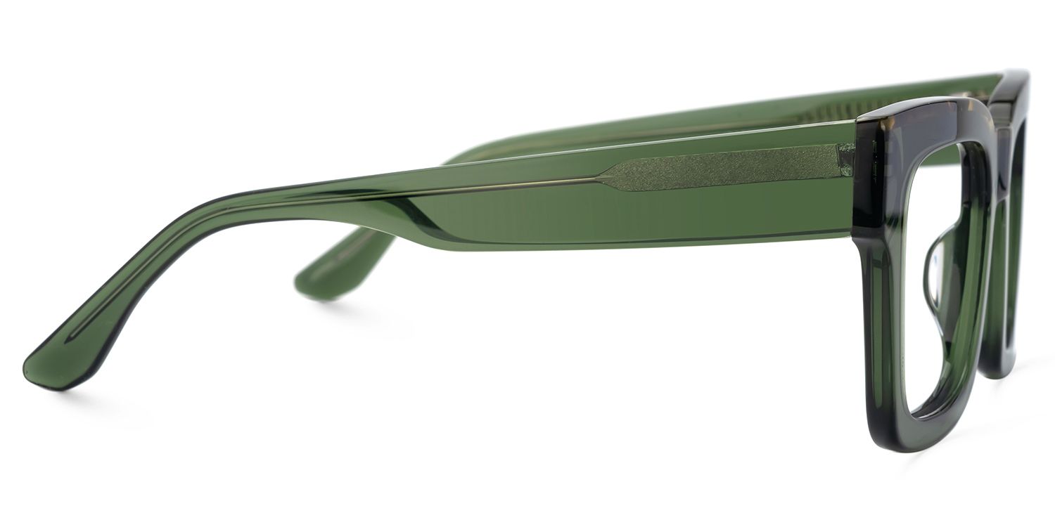 Vorse Square Green Color Frame Glasses for Men | Zeelool2