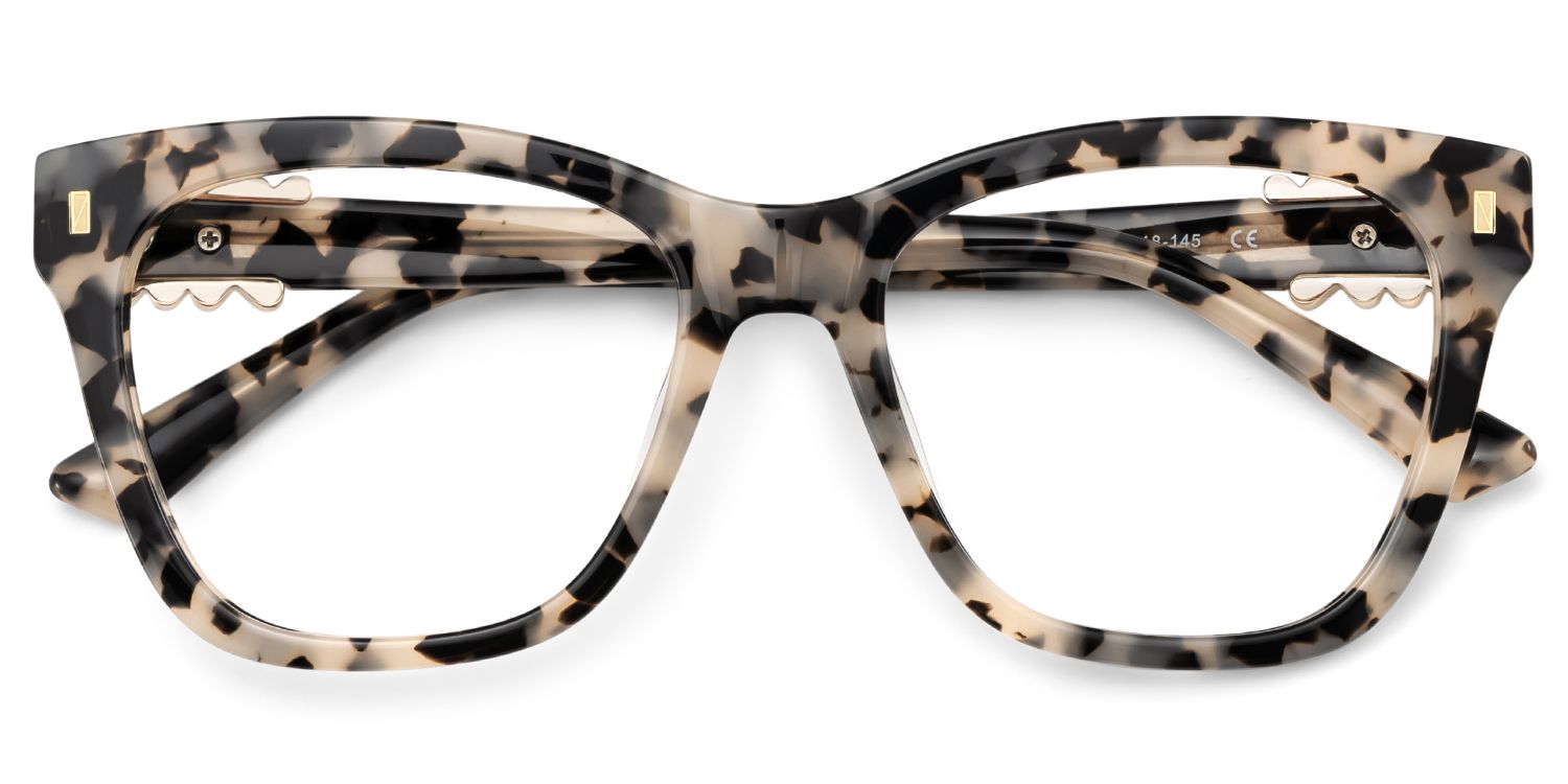 Square Tortoise Eyeglasses- Mae Acetate Frame Glasses3