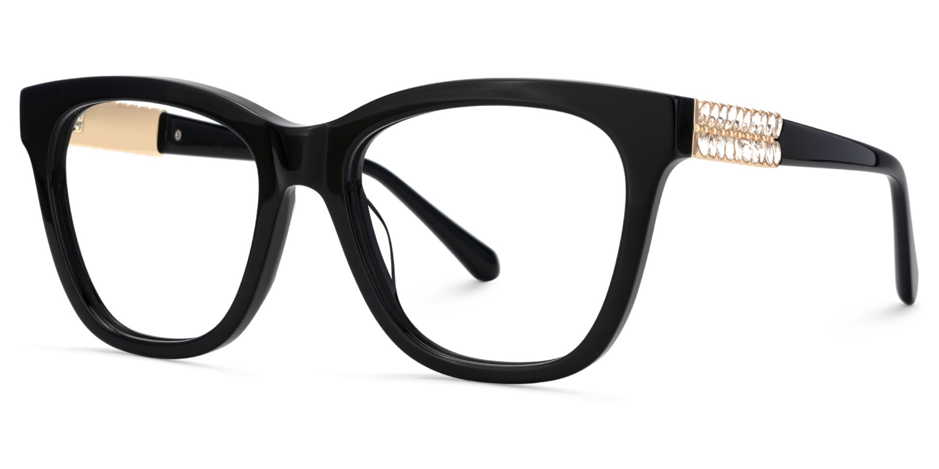 Black Cat Eye Glasses With Rhinestones For Men3
