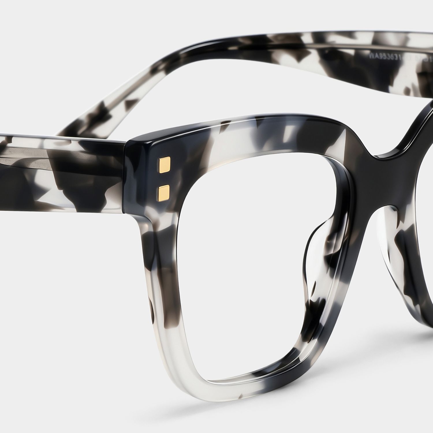 Minguela Square Gray-Tortoise Acetate Eyeglass Frames | ZEELOOL4