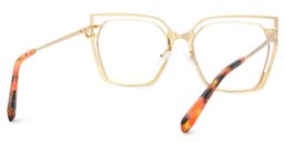 Quinn Geometric Black Orange Glasses3
