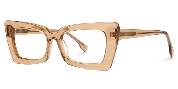 Newell Rectangle Brown Glasses