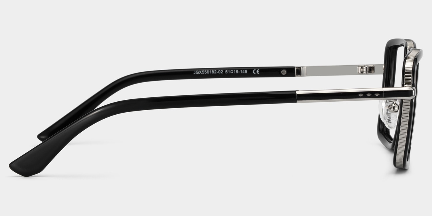 Hunter Square Black Glasses4