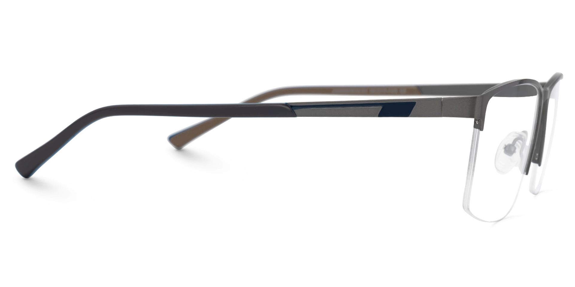 Graniela Eyeglasses in Rectangle Gray Frame | Zeelool2