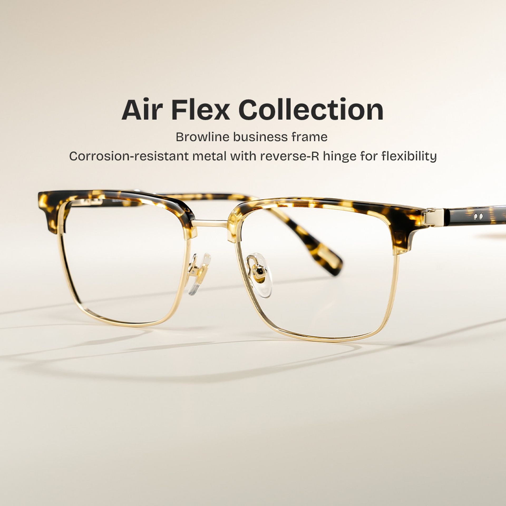 Audrey Tortoise Browline Glasses Frames for Men | ZEELOOL1