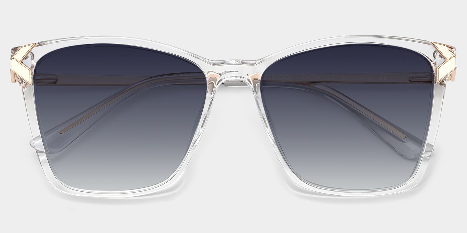 Tricee Square Clear Sunglasses for Women & Men | ZEELOOL1