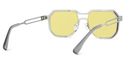 Hype Silver Geometric Sunglasses4