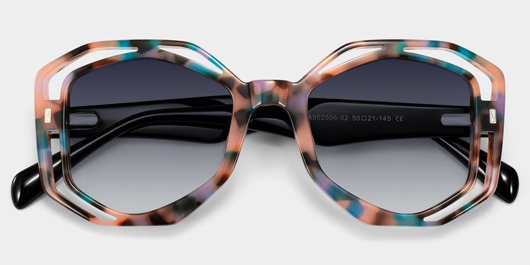 Bobbie Pink-Tortoise Oval Sunglasses