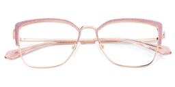 Javier Rectangle Pink Glasses2